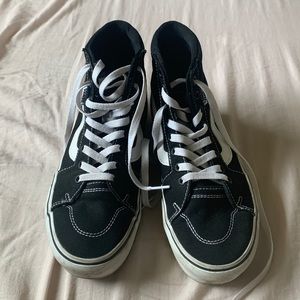 Size 7.5W High top Platform Vans